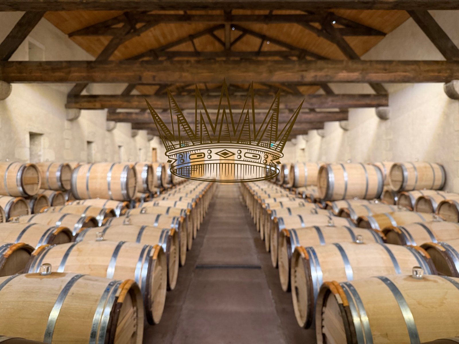 The barrel cellar of Château d’Yquem and its crown